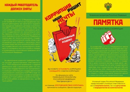 памятка коррупция