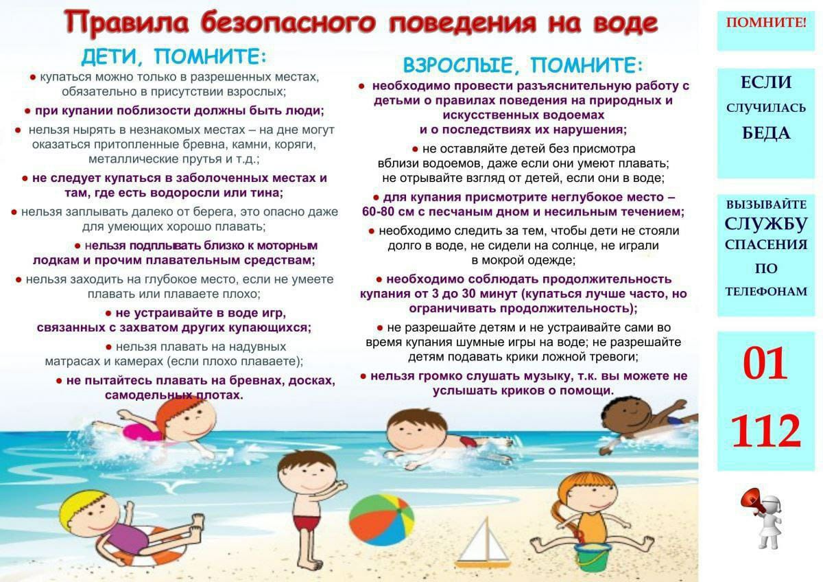 правила поведения на воде лето 2